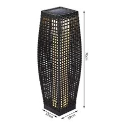 LED Solarleuchte Polyrattan 70cm -Gartenmöbel Und Dekoration Geschäft 64aa56c30dd6238927b796075a424a05 106939