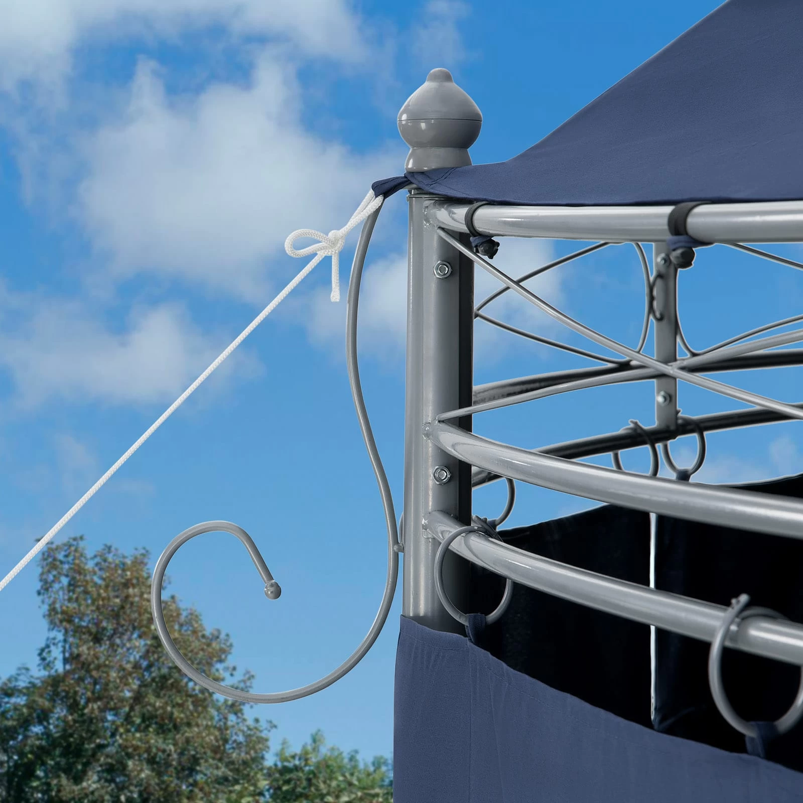 Pavillon Toscana Blau Ø3,5m UV-Schutz 50+ 10 Pavillon Toscana Blau Ø3,5m UV-Schutz 50+ – Bild 8