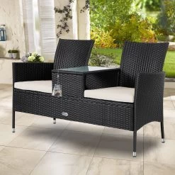 Polyrattan Kino Bank Schwarz 143x55x88cm 15 Polyrattan Kino Bank Schwarz 143x55x88cm -Gartenmöbel Und Dekoration Geschäft 658b88a5ddd8836d9fd213e4fa26c1b4 de 106763d 11