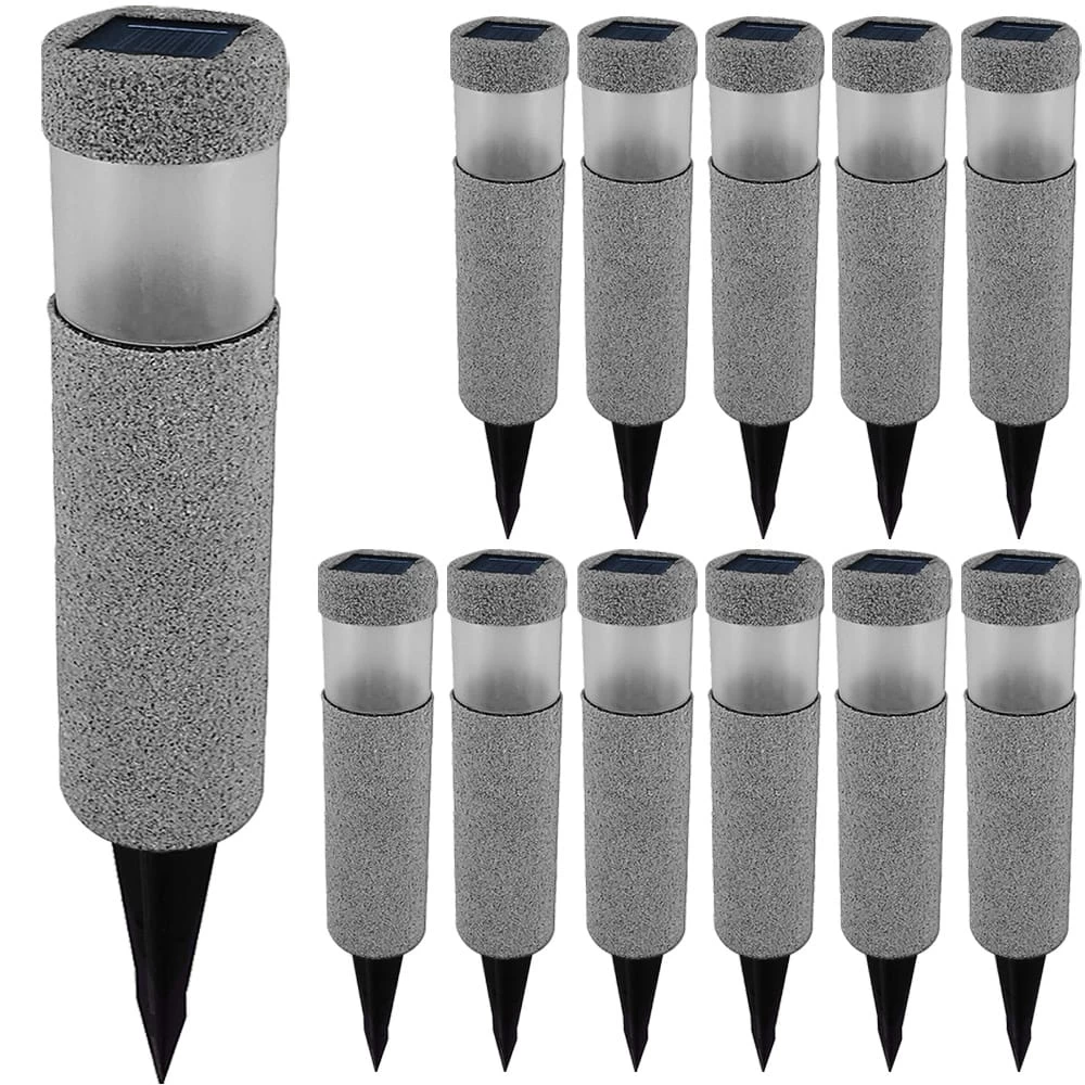 LED Solarleuchte 12er-Set Steinoptik 3 LED Solarleuchte 12er-Set Steinoptik