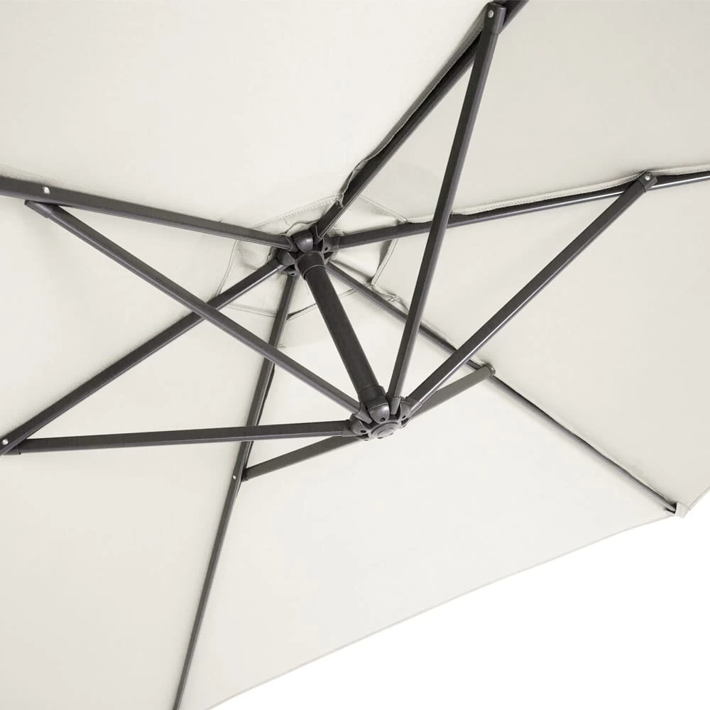 Ampelschirm Creme Alu Ø330cm UV-Schutz 50+ + Abdeckung 7 Ampelschirm Creme Alu Ø330cm UV-Schutz 50+ + Abdeckung – Bild 5