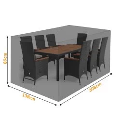Abdeckung Sitzgruppe Anthrazit 308x138x89cm -Gartenmöbel Und Dekoration Geschäft 67e7c834a94299e65fbb9f8a52b120e2 de 108652d 12 1