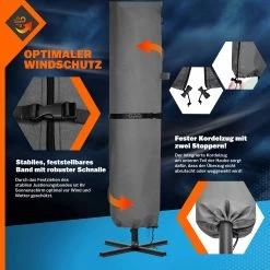 Abdeckung Sonnenschirm Anthrazit Ø330cm -Gartenmöbel Und Dekoration Geschäft 692fafab190b35b5cbd887d2446fdbe6 444