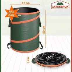 Popup Gartenabfallsack 3er-Set Grün Je 85 Liter 12 Popup Gartenabfallsack 3er-Set Grün Je 85 Liter -Gartenmöbel Und Dekoration Geschäft 69af04c35ffc6b85e820353a363cacbd de 106900d 2 1