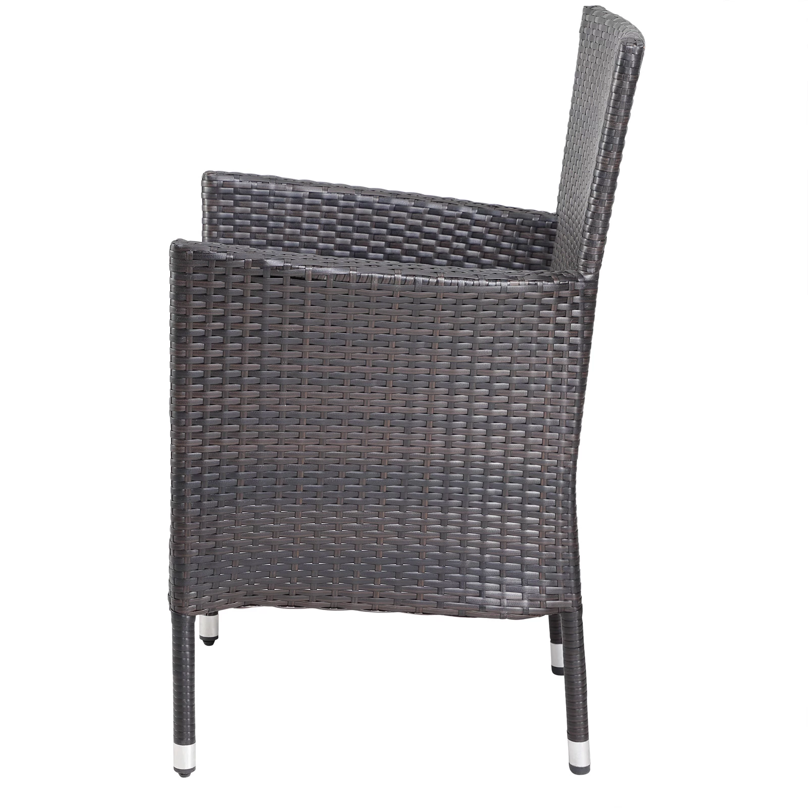 Polyrattan Gartenstuhl 4er-Set Braun/Creme Stapelbar 11 Polyrattan Gartenstuhl 4er-Set Braun/Creme Stapelbar – Bild 9