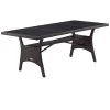 Polyrattan Gartentisch Takeo Braun 190x90x75cm WPC