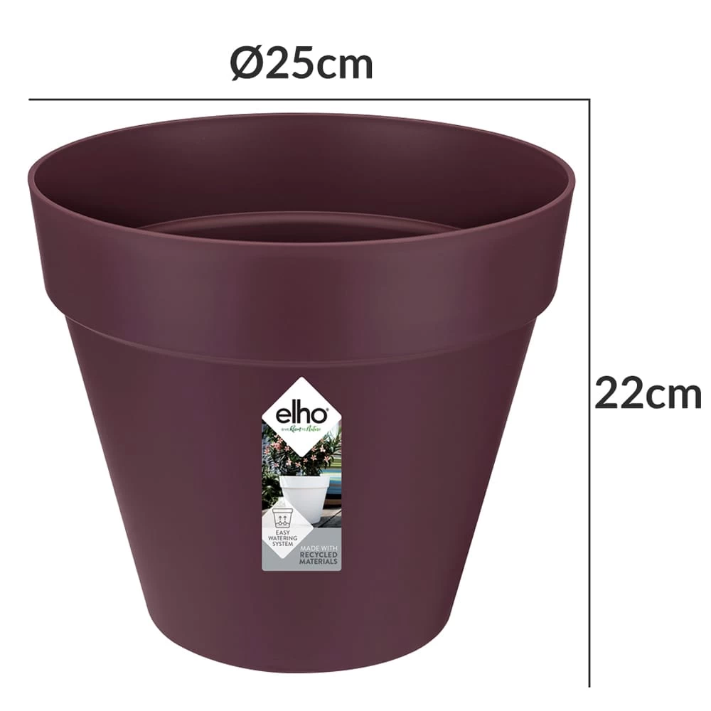 Elho Blumentopf Maulbeere Matt 25x22cm 5,5L 6 Elho Blumentopf Maulbeere Matt 25x22cm 5,5L – Bild 4