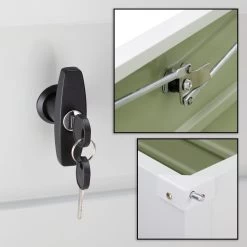 Abschließbare Auflagenbox Weiß Metall -Gartenmöbel Und Dekoration Geschäft 6c6f54592dc2fa4c9833cab6253e61f3 de 108581d 9