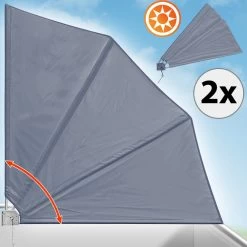 Balkonfächer 2er-Set Anthrazit 140x140cm Klappbar 10 Balkonfächer 2er-Set Anthrazit 140x140cm Klappbar -Gartenmöbel Und Dekoration Geschäft 6c7450d0002829ed8de3b16245e22932 a de 992218g