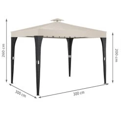 Polyrattan Pavillon Schwarz/Creme 3x3m 20 Polyrattan Pavillon Schwarz/Creme 3x3m -Gartenmöbel Und Dekoration Geschäft 6c8377b50fe20ec001831ee0e8d4dcfe de 992856d 1 1