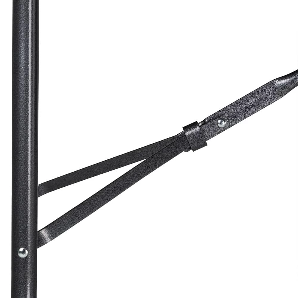 Gartentisch Schwarz Rattan-Look 180x75x73cm Klappbar 6 Gartentisch Schwarz Rattan-Look 180x75x73cm Klappbar – Bild 4