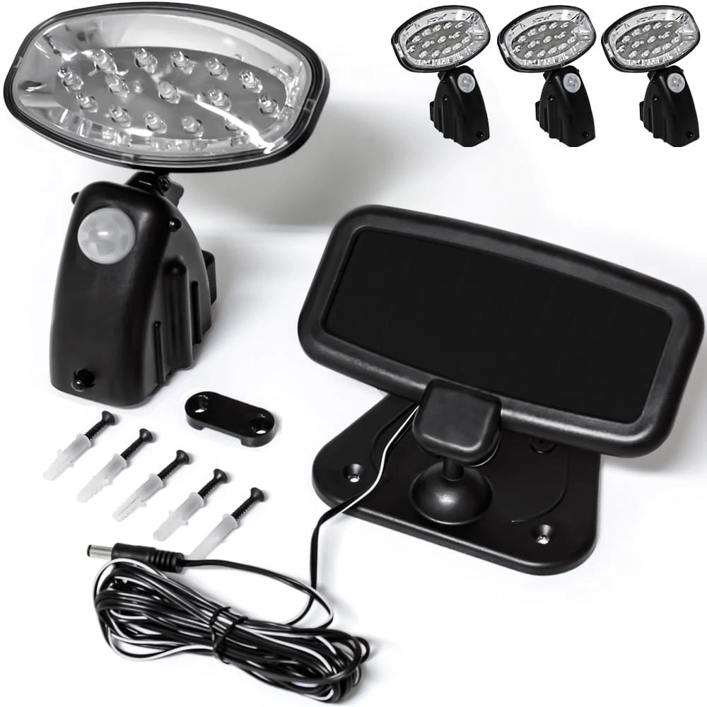 LED Solar-Wandlampe 3er-Set Bewegungsmelder 3 LED Solar-Wandlampe 3er-Set Bewegungsmelder