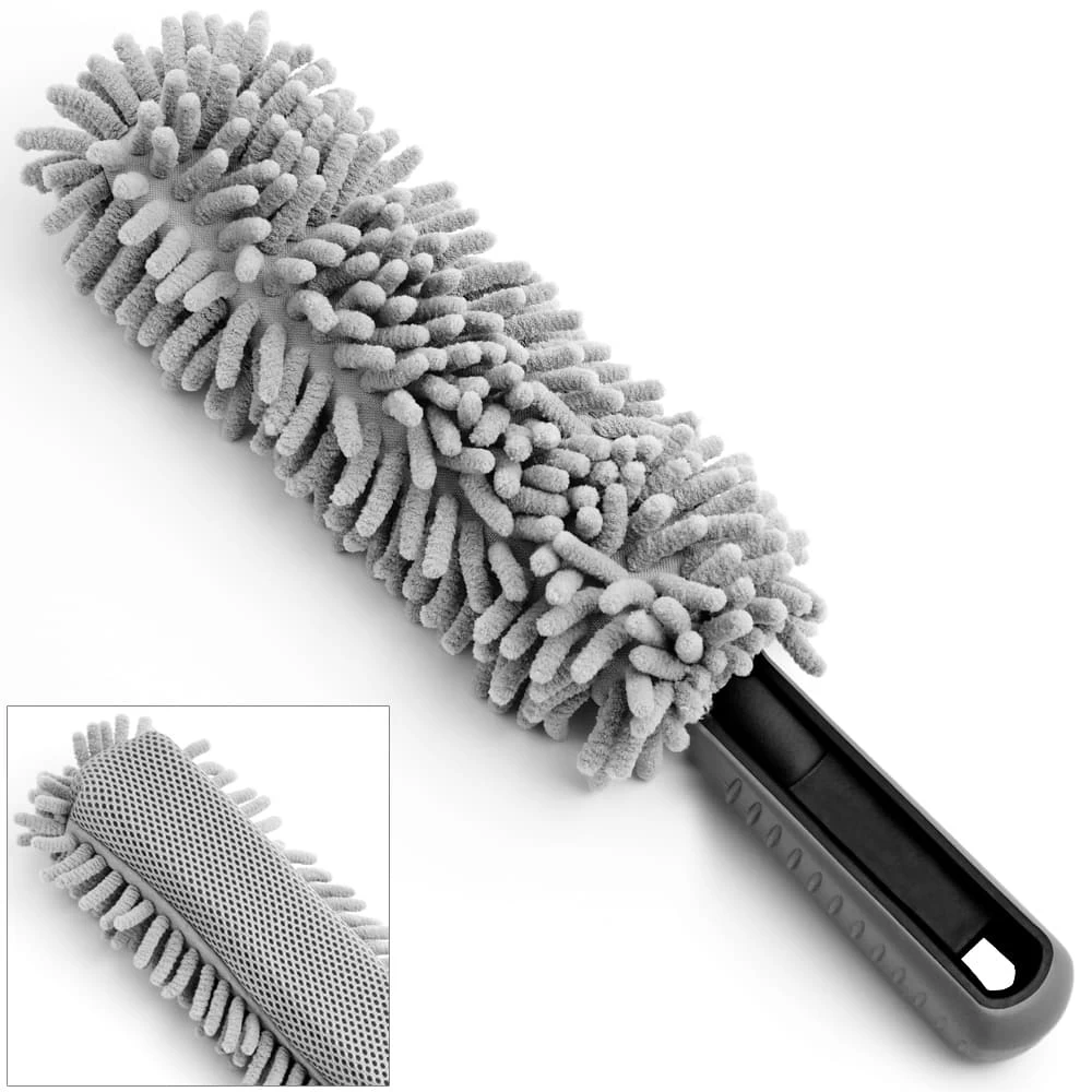 Felgen-Reinigungsbürste Grau Microfaser 34cm 3 Felgen-Reinigungsbürste Grau Microfaser 34cm
