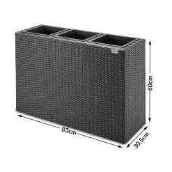 Polyrattan Blumentopf Schwarz 83x30,5x60cm -Gartenmöbel Und Dekoration Geschäft 6f8597088787735c26f37a8fca3d95b6 de 106639d 8