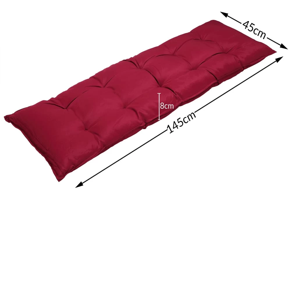 Bankauflage Dunkelrot 145x45x8cm 9 Bankauflage Dunkelrot 145x45x8cm – Bild 7