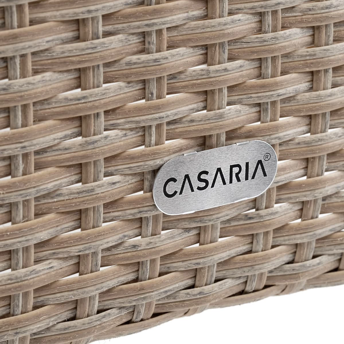 Polyrattan Beistelltisch Grau-Beige 58x58x42cm 6 Polyrattan Beistelltisch Grau-Beige 58x58x42cm – Bild 4