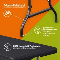 Klapptisch Anthrazit Kunststoff 183x75x73cm 14 Klapptisch Anthrazit Kunststoff 183x75x73cm -Gartenmöbel Und Dekoration Geschäft 72c4c13a2dbc283845ed4ad064577cf2 44