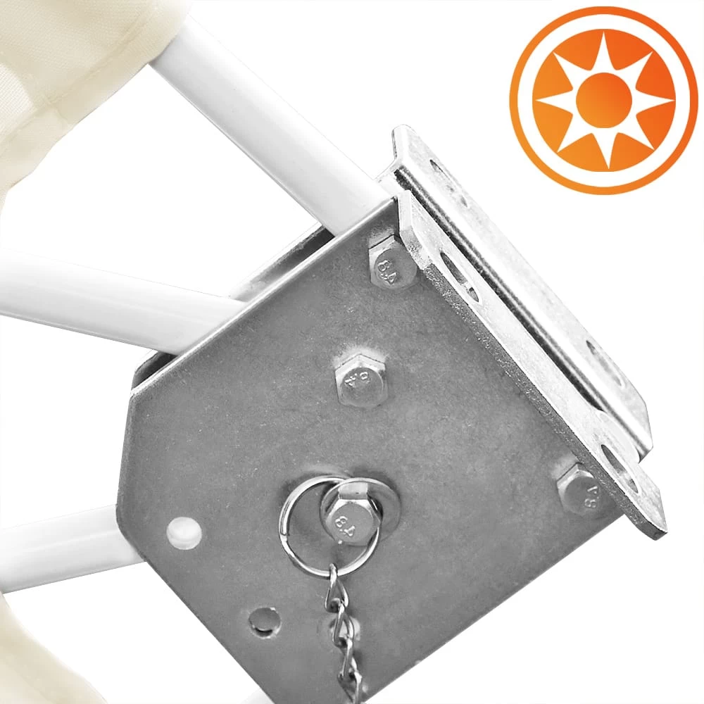 Balkonfächer 2er-Set Beige 140x140cm Klappbar 8 Balkonfächer 2er-Set Beige 140x140cm Klappbar – Bild 6