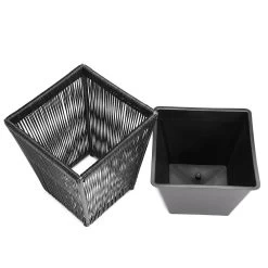 Blumenkasten Acapulco 2er-Set Schwarz 36x36x40cm -Gartenmöbel Und Dekoration Geschäft 7731ca7e99d3921739d9527e9d71bea3 de 108061d 2 1