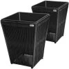Blumenkasten Acapulco 2er-Set Schwarz 36x36x40cm -Gartenmöbel Und Dekoration Geschäft 79d1a13a7ec201699199245bbcf6d275 a de 108061g 1