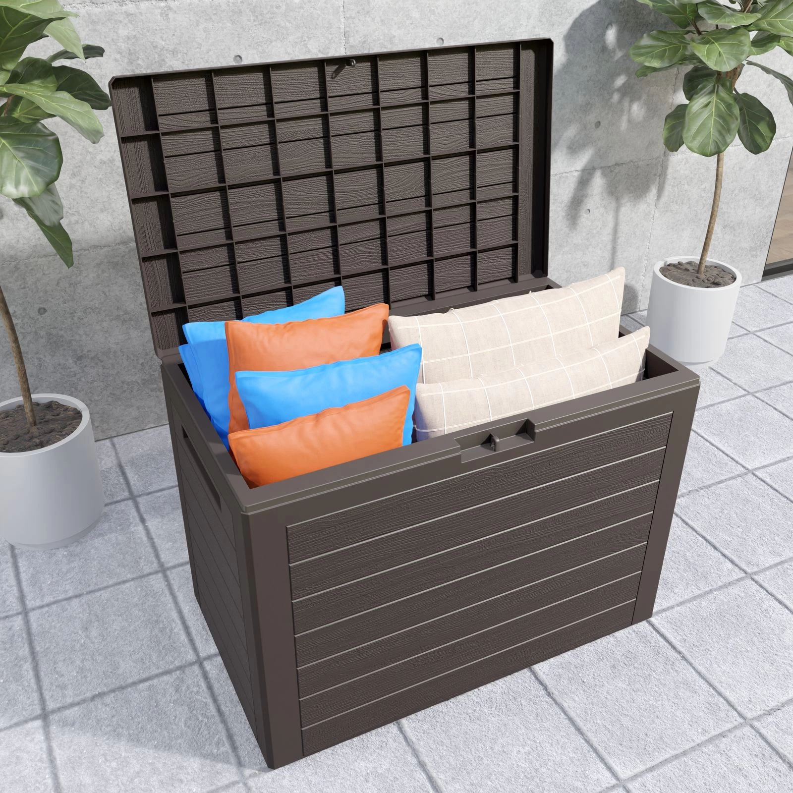 Auflagenbox Lille Braun 190L 5 Auflagenbox Lille Braun 190L – Bild 3