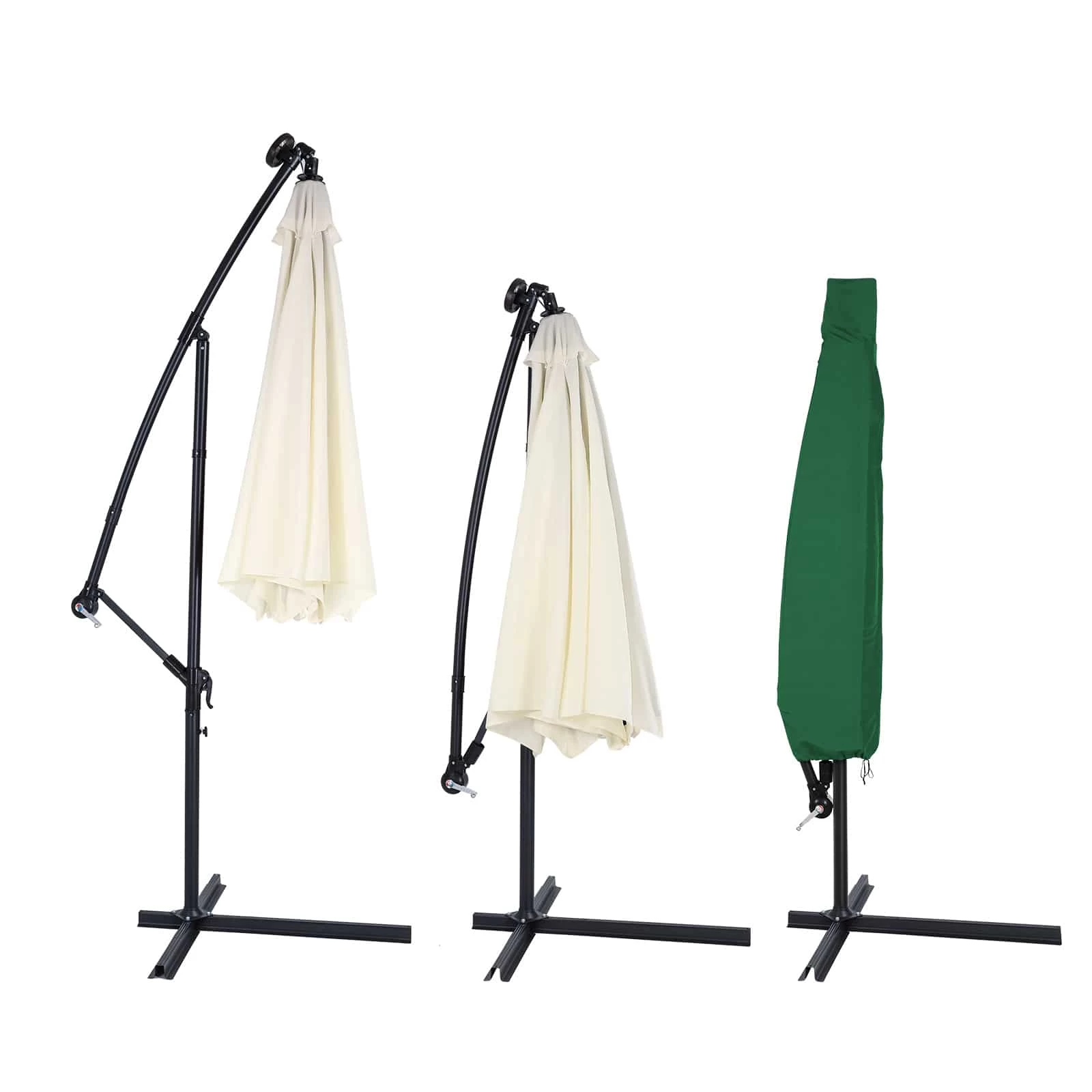 Abdeckung Ampelschirm Sonnenschirm Grün 3,5m 5 Abdeckung Ampelschirm Sonnenschirm Grün 3,5m – Bild 3