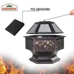 Feuerstelle Sechseckiger Feuerkorb Inkl. Abdeckung -Gartenmöbel Und Dekoration Geschäft 7fdff8fe15c7ab7b326d630f8151f901 de 107446d 20