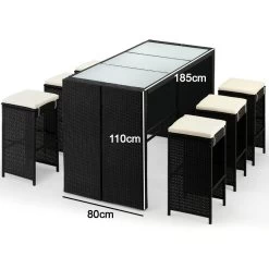 Polyrattan Bar-Set Rio 7-tlg. Schwarz Inkl. Sitzauflagen 23 Polyrattan Bar-Set Rio 7-tlg. Schwarz Inkl. Sitzauflagen -Gartenmöbel Und Dekoration Geschäft 7feb5cd5eb50ad309a66b53f6c327458 de 991074d 10 1