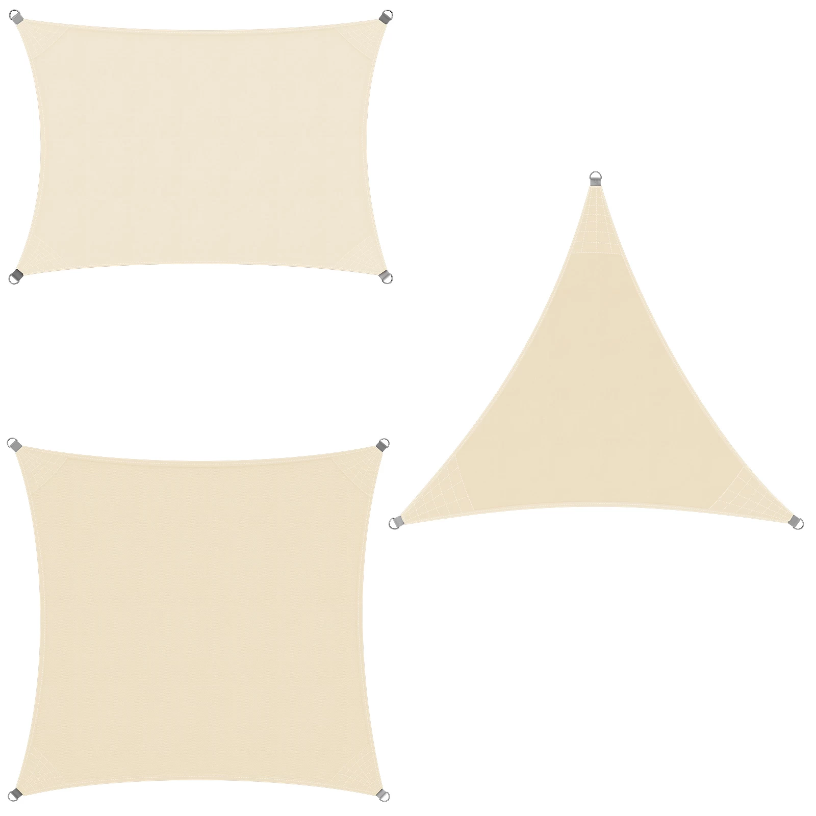 Sonnensegel Oxford Quadrat Creme 3x3m 3 Sonnensegel Oxford Quadrat Creme 3x3m