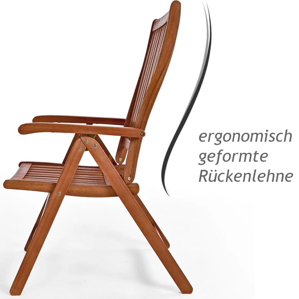 Klappstuhl Vanamo 2er-Set Eukalyptus FSC® Zertifiziert 4 Klappstuhl Vanamo 2er-Set Eukalyptus FSC® Zertifiziert – Bild 2