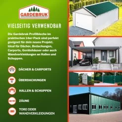 Trapezblech 14er-Set Grün 110x46cm -Gartenmöbel Und Dekoration Geschäft 81949259228e0703178255bdb81c8711 03 109613 on dts amz high de 1