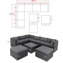 Polyrattan Ecklounge XXL Schwarz/Anthrazit Inkl. Kissen -Gartenmöbel Und Dekoration Geschäft 831d63e4d5256fd9aea7c5127d43d481 de 995171d 9 1