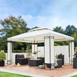 Pavillon Elda Creme XXL 3x4m -Gartenmöbel Und Dekoration Geschäft 84fb2e6e20af293bd18a423e19e49964 de 994667d 11 1