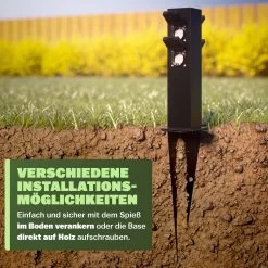 Gartensteckdose Schwarz 4er-Stecker 38x12,5x12,5cm -Gartenmöbel Und Dekoration Geschäft 8541655b66fe85f9345c47f3350f9223 04 109603 on amb amz high de 1