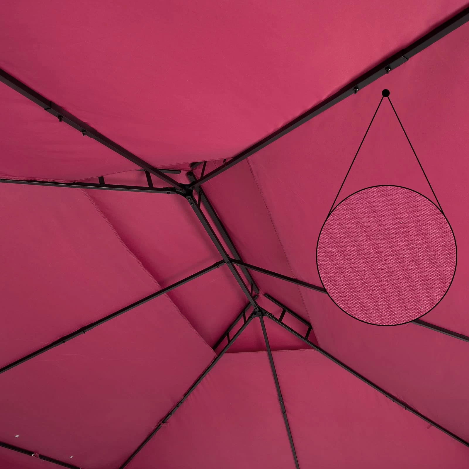 Pavillon Elda Bordeauxviolett XXL 3x4m 4 Pavillon Elda Bordeauxviolett XXL 3x4m – Bild 2