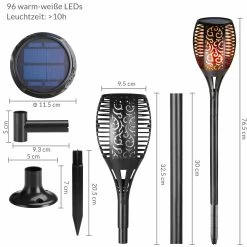 LED Solar-Gartenfackel 2er-Set Flammenlicht -Gartenmöbel Und Dekoration Geschäft 87675876df5fde637d559d3d8225d2d1 35