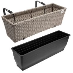 Polyrattan Blumenkasten 4er-Set Creme -Gartenmöbel Und Dekoration Geschäft 883359b1039fe1c12413306509d63743 de 108064d 1