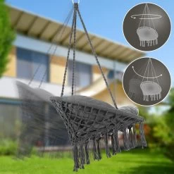 Hängesessel Anthrazit 80x60x140cm -Gartenmöbel Und Dekoration Geschäft 899c60f361924b761ef7657bd87250a9 de 109255d 13 1 1