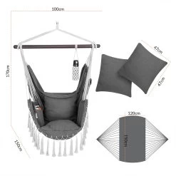 Hängesessel Anthrazit 170x100x150cm -Gartenmöbel Und Dekoration Geschäft 8a22decc6567f710885e5dab3dda15ba de 109252d 14 1 1