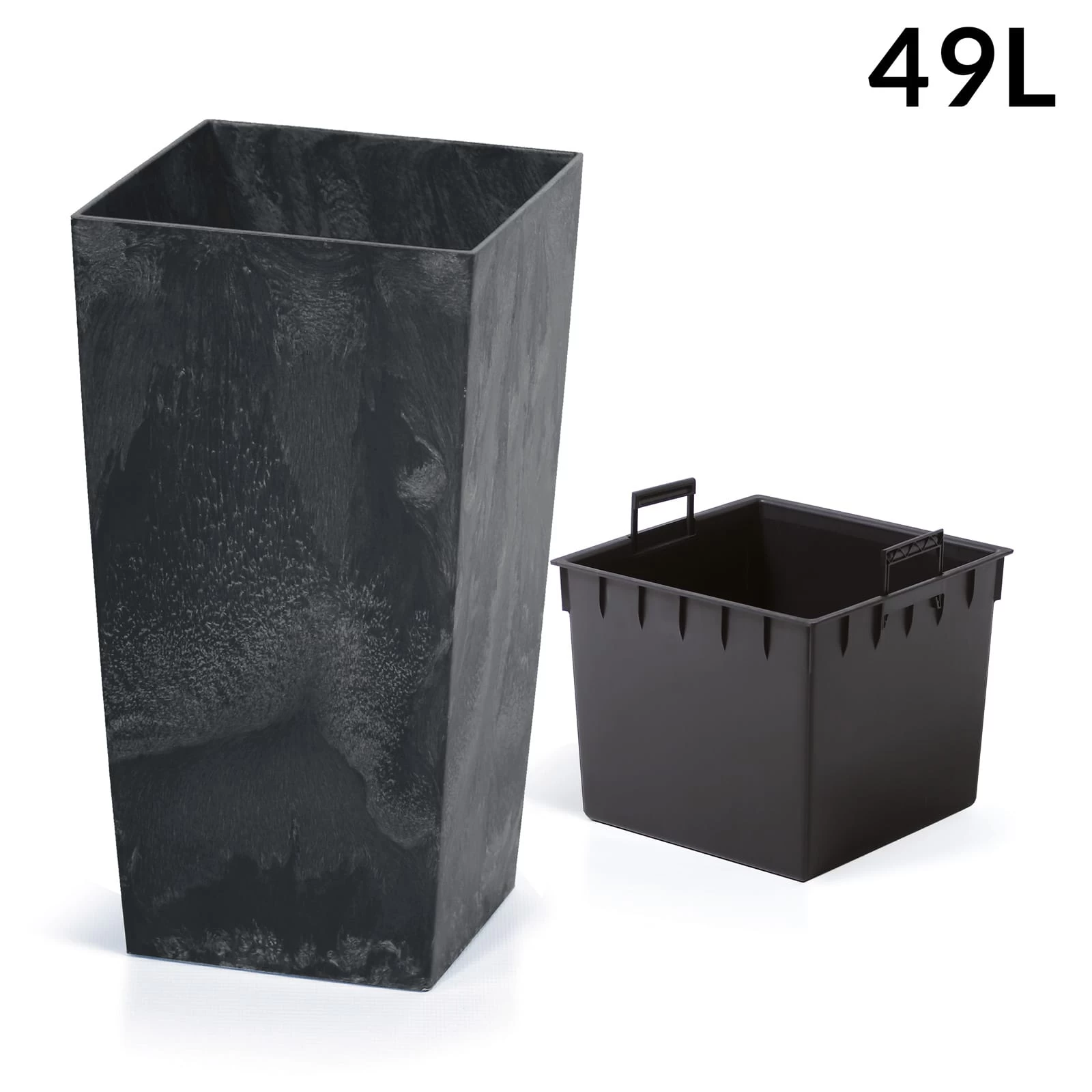 Blumentopf Betonoptik Anthrazit 49L 6 Blumentopf Betonoptik Anthrazit 49L – Bild 4