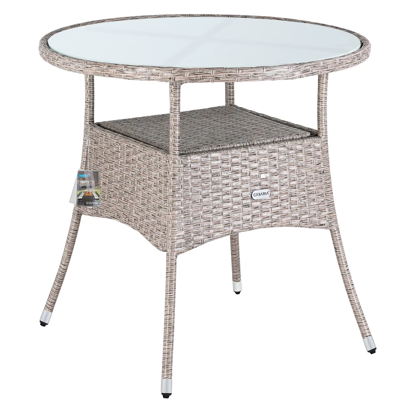 Polyrattan Tisch Creme Ø80cm
