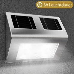LED Solar-Wandleuchte 4er-Set Edelstahl -Gartenmöbel Und Dekoration Geschäft 8c7c8cacc1b728406a186a717dc1c2b9 4