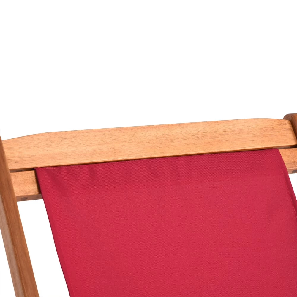 Sonnenliege Rot Akazienholz 6 Sonnenliege Rot Akazienholz – Bild 4