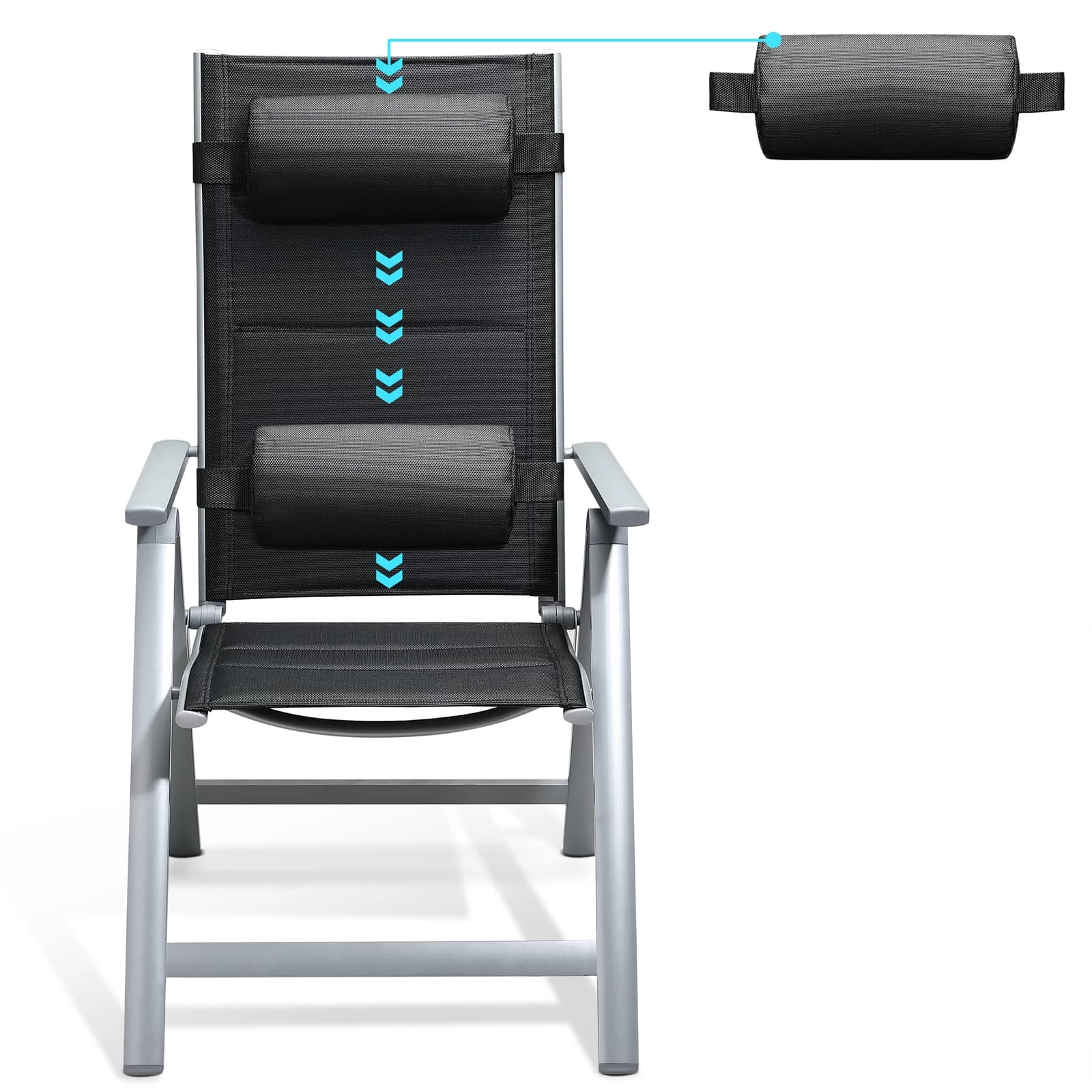 Gartenstuhl Bern Premium 4er-Set Silber Gepolstert 11 Gartenstuhl Bern Premium 4er-Set Silber Gepolstert – Bild 9