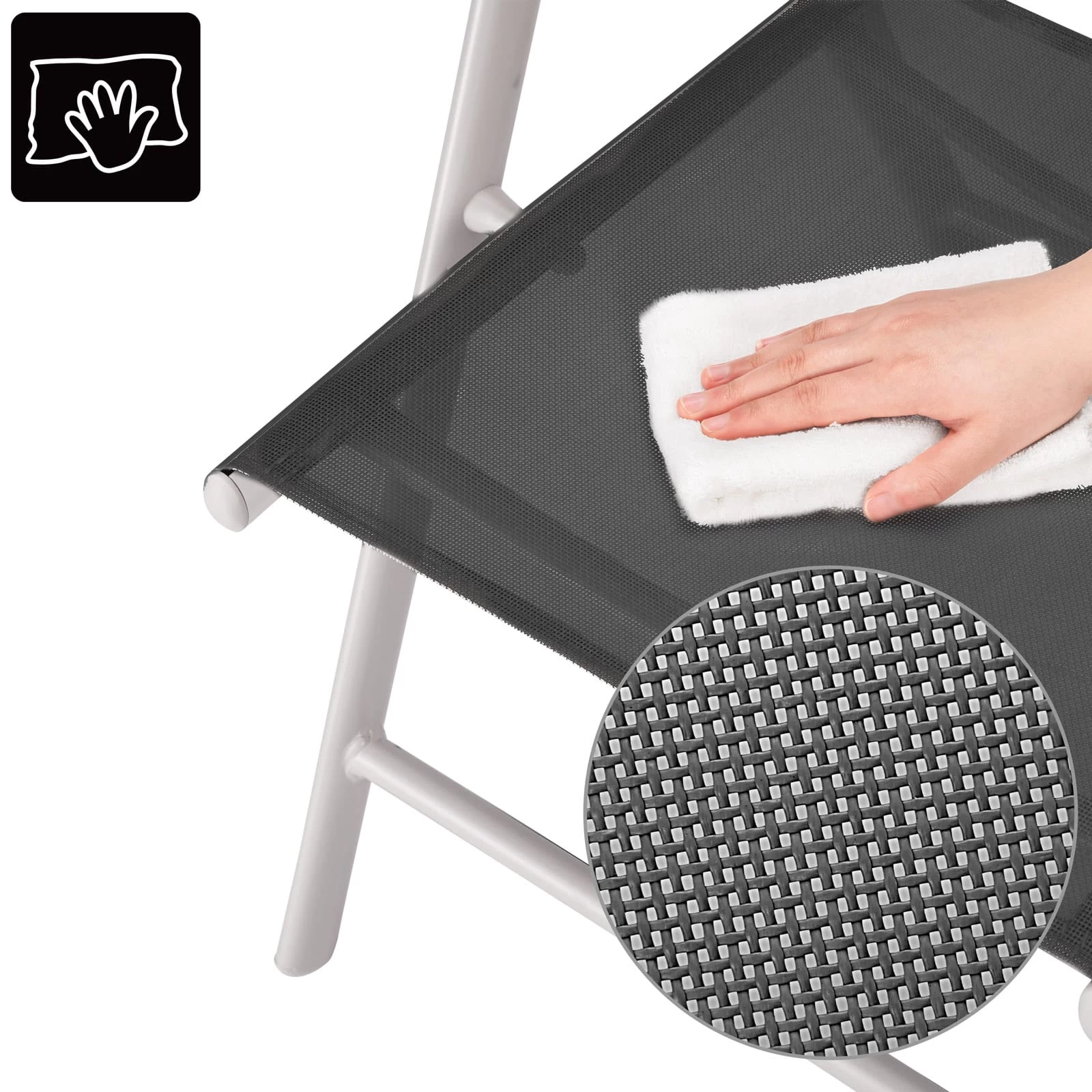 Gartenstuhl Bern 3er-Set Silber 6 Gartenstuhl Bern 3er-Set Silber – Bild 4