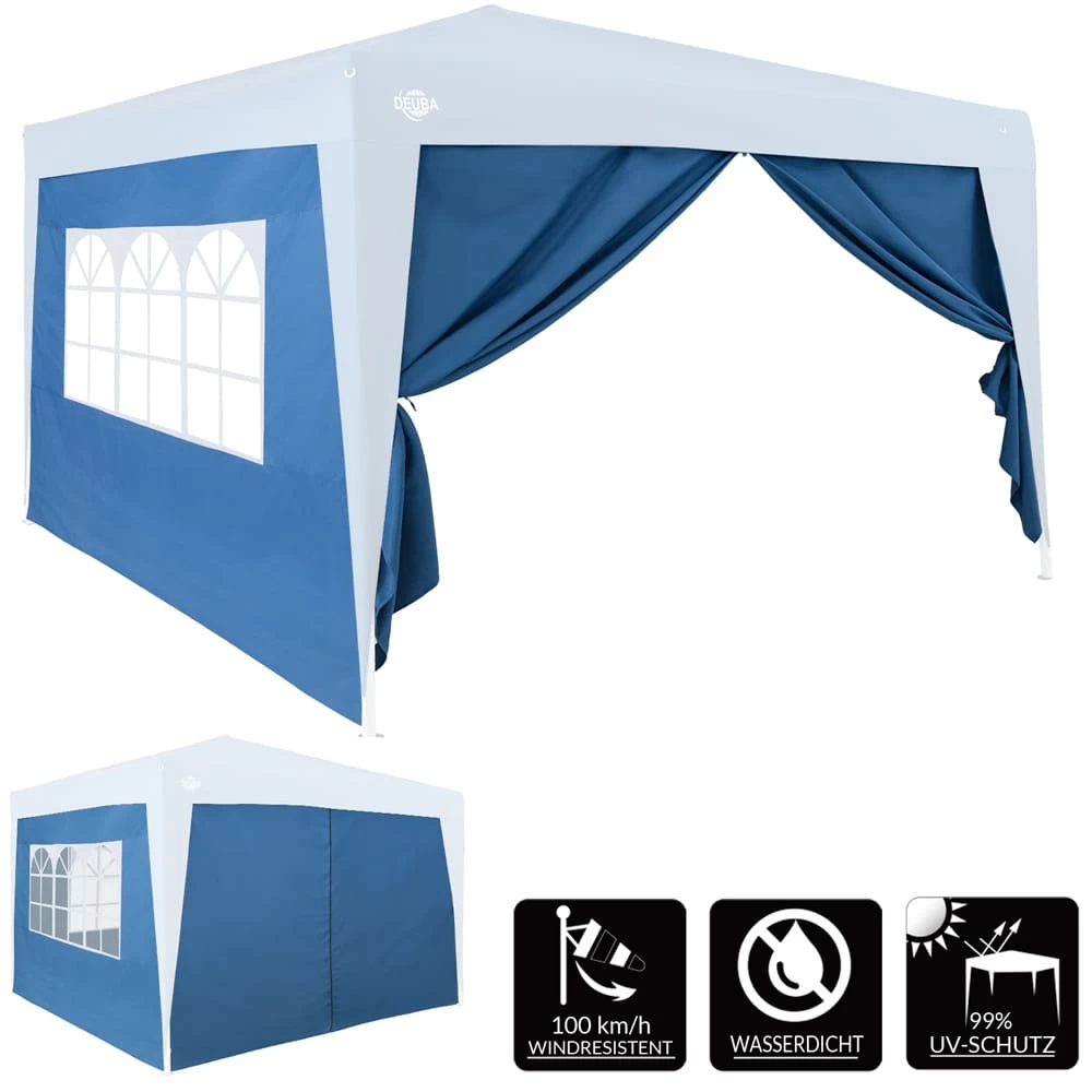 Seitenwände Faltpavillon 2er-Set Blau 3x2m 4 Seitenwände Faltpavillon 2er-Set Blau 3x2m – Bild 2