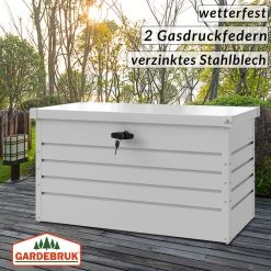 Abschließbare Auflagenbox Weiß Metall -Gartenmöbel Und Dekoration Geschäft 93454f5aa6a8273f046573123efb7011 de 108581d 11