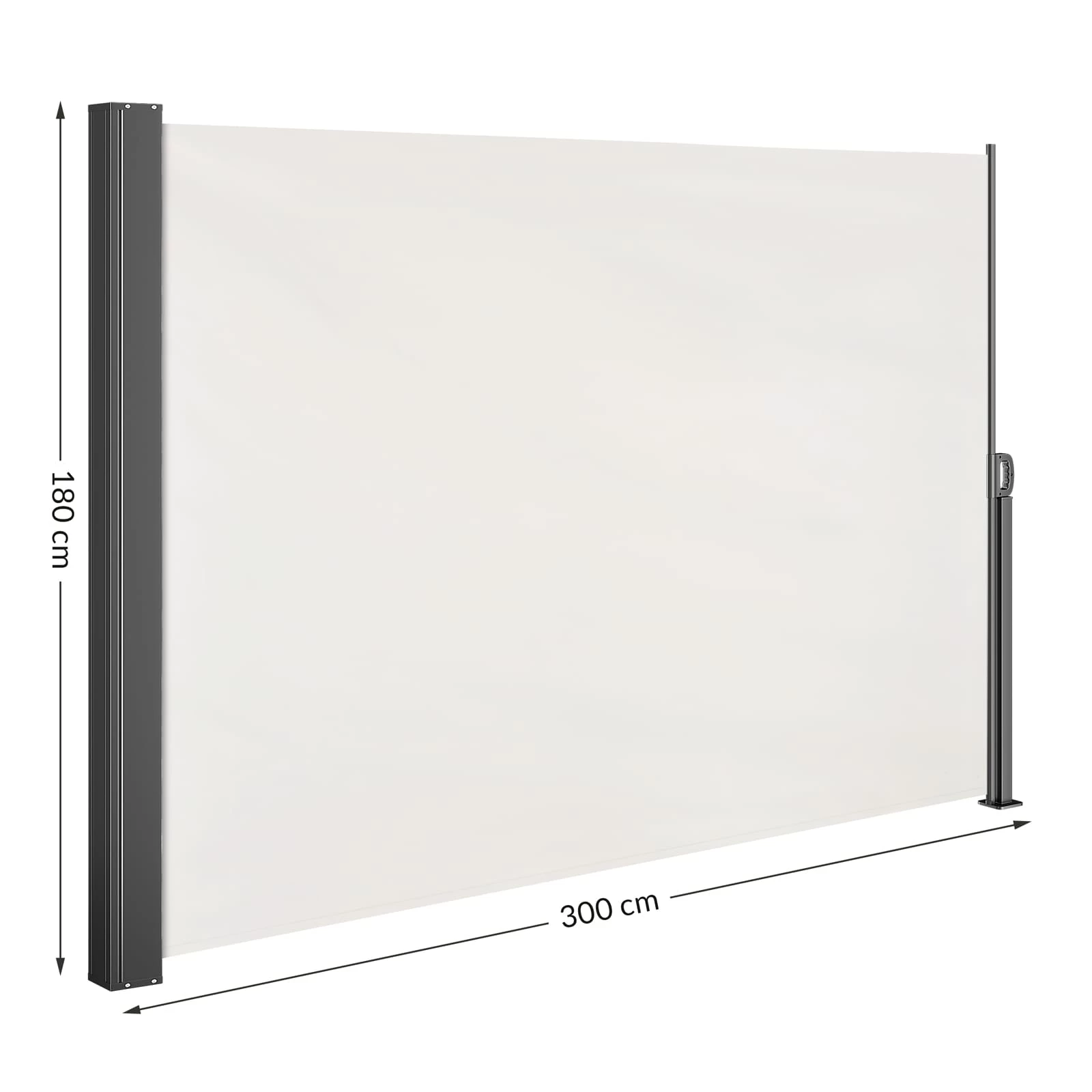 Seitenmarkise Nosara Creme 180x300cm Ausziehbar 11 Seitenmarkise Nosara Creme 180x300cm Ausziehbar – Bild 9