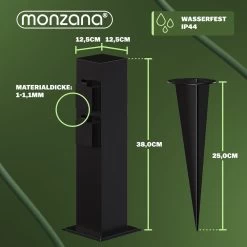 Gartensteckdose Schwarz 4er-Stecker 38x12,5x12,5cm -Gartenmöbel Und Dekoration Geschäft 93b430a5f53cd99fefe6287b892a2c6b 06 109603 on dts web low de 1 1 1