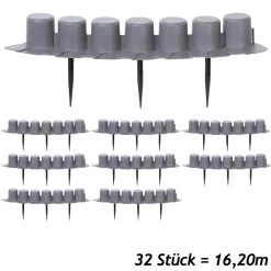 Beeteinfassung 4er-Set Grau 16,2m -Gartenmöbel Und Dekoration Geschäft 94521a6e97ed5de65662c6fd0a0cb0f9 a de 994473g 1